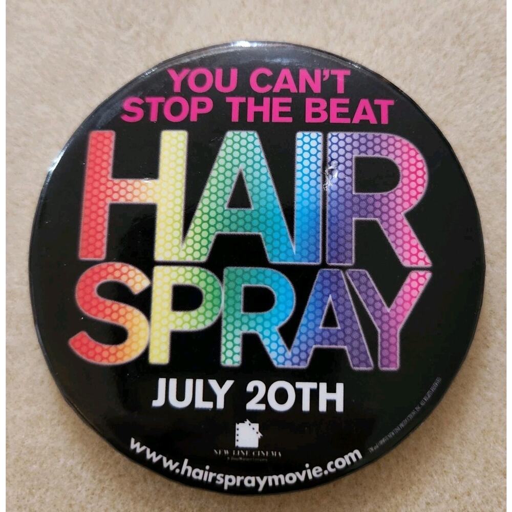 New Line Cinema "Hairspray" John Waters Movie Film Promotional Button